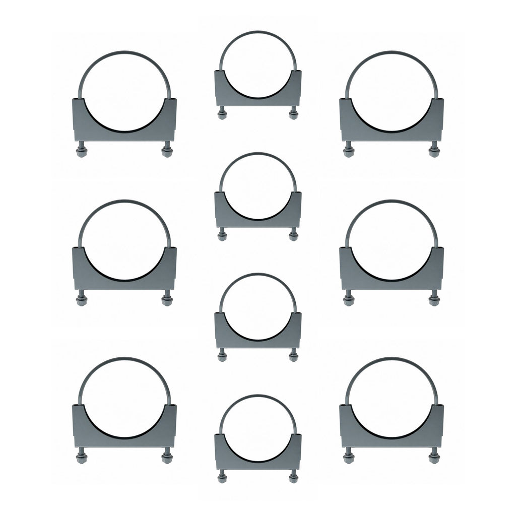 Flat U-Bolt Saddle Clamp 5in Compatible with Universal Applications – Pack of 10 – Compatible with W35757