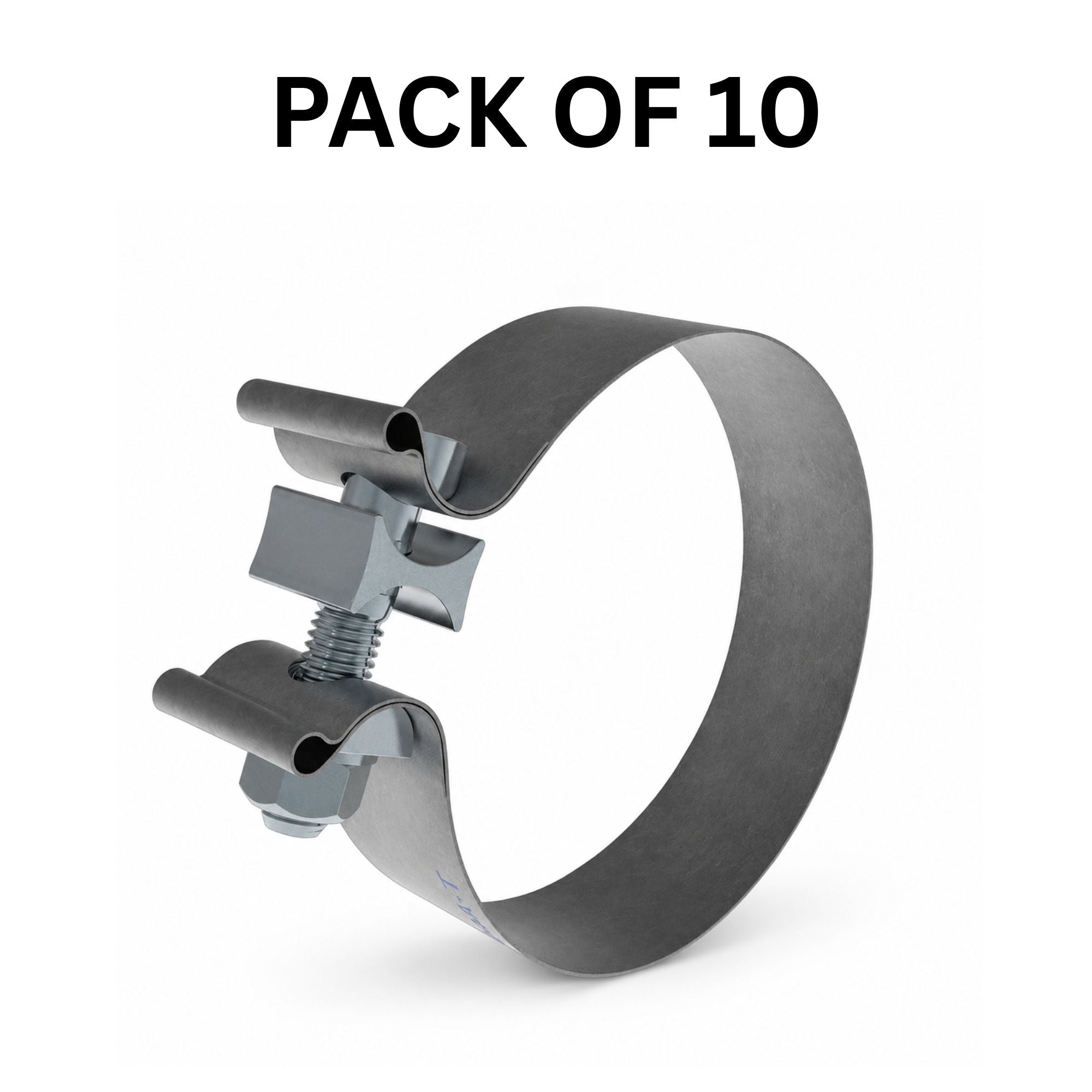Exhaust Band Clamp 4in Compatible with Universal Applications – 1.25in Wide ALZ Torca Style – Pack of 10 – Compatible with AS4A – J000202