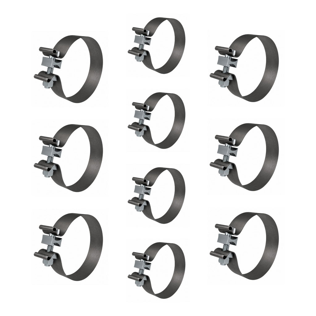 Exhaust Band Clamp 5in Compatible with Universal Applications – 1.25in Wide ALZ Torca Style – Pack of 10 – Compatible with AS5A – J000203