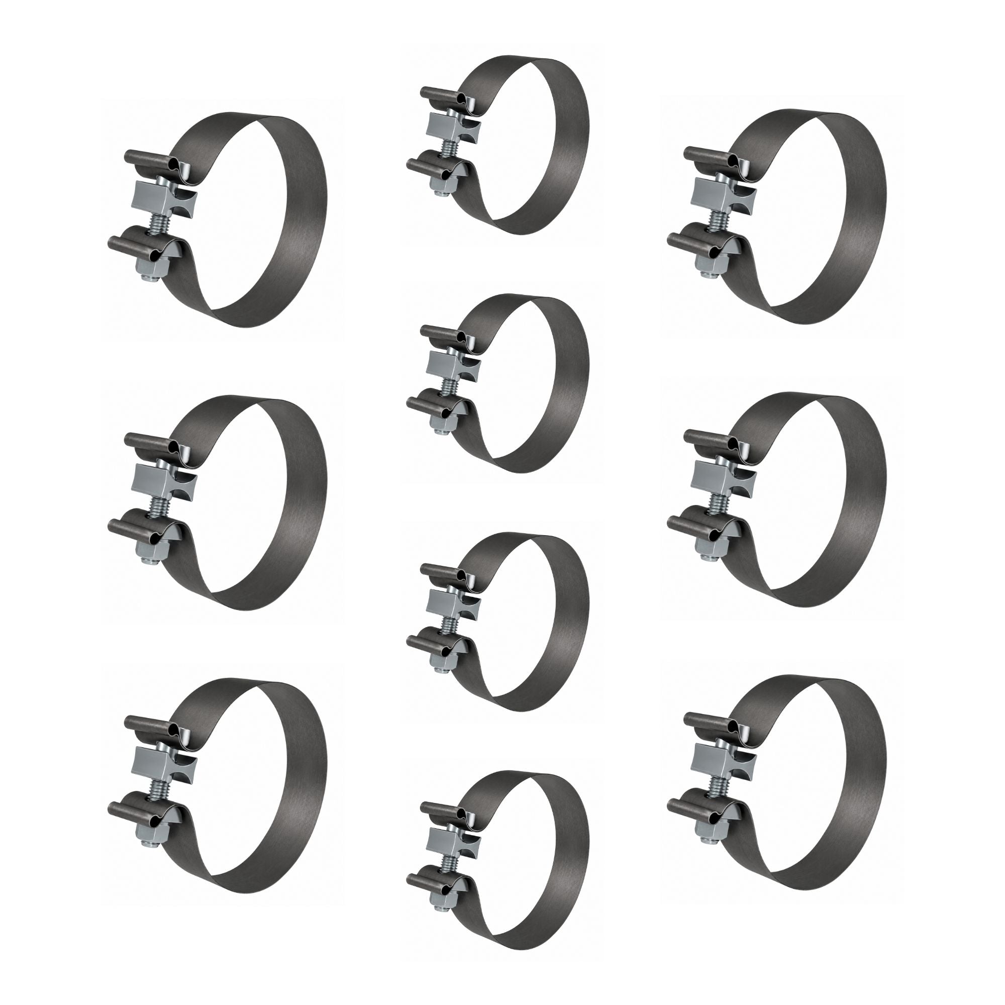Exhaust Band Clamp 5in Compatible with Universal Applications – 1.25in Wide ALZ Torca Style – Pack of 10 – Compatible with AS5A – J000203