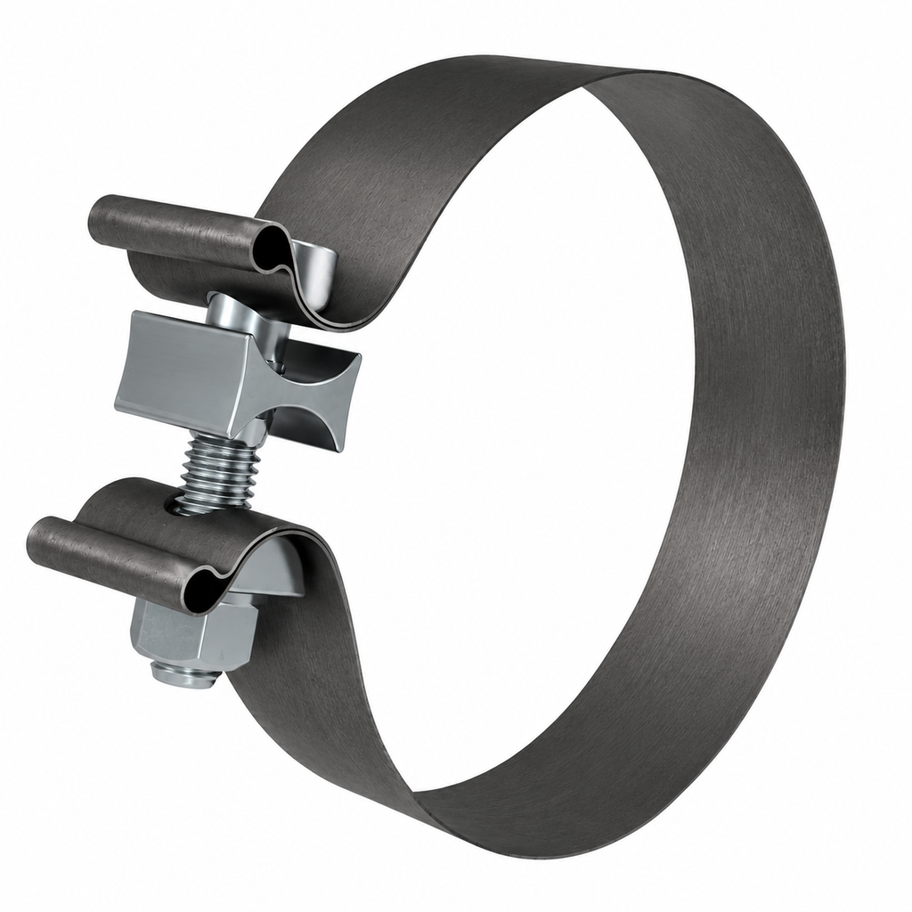 Exhaust Band Clamp 5in Compatible with Universal Applications – 1.25in Wide ALZ Torca Style – Compatible with AS5A – J000203