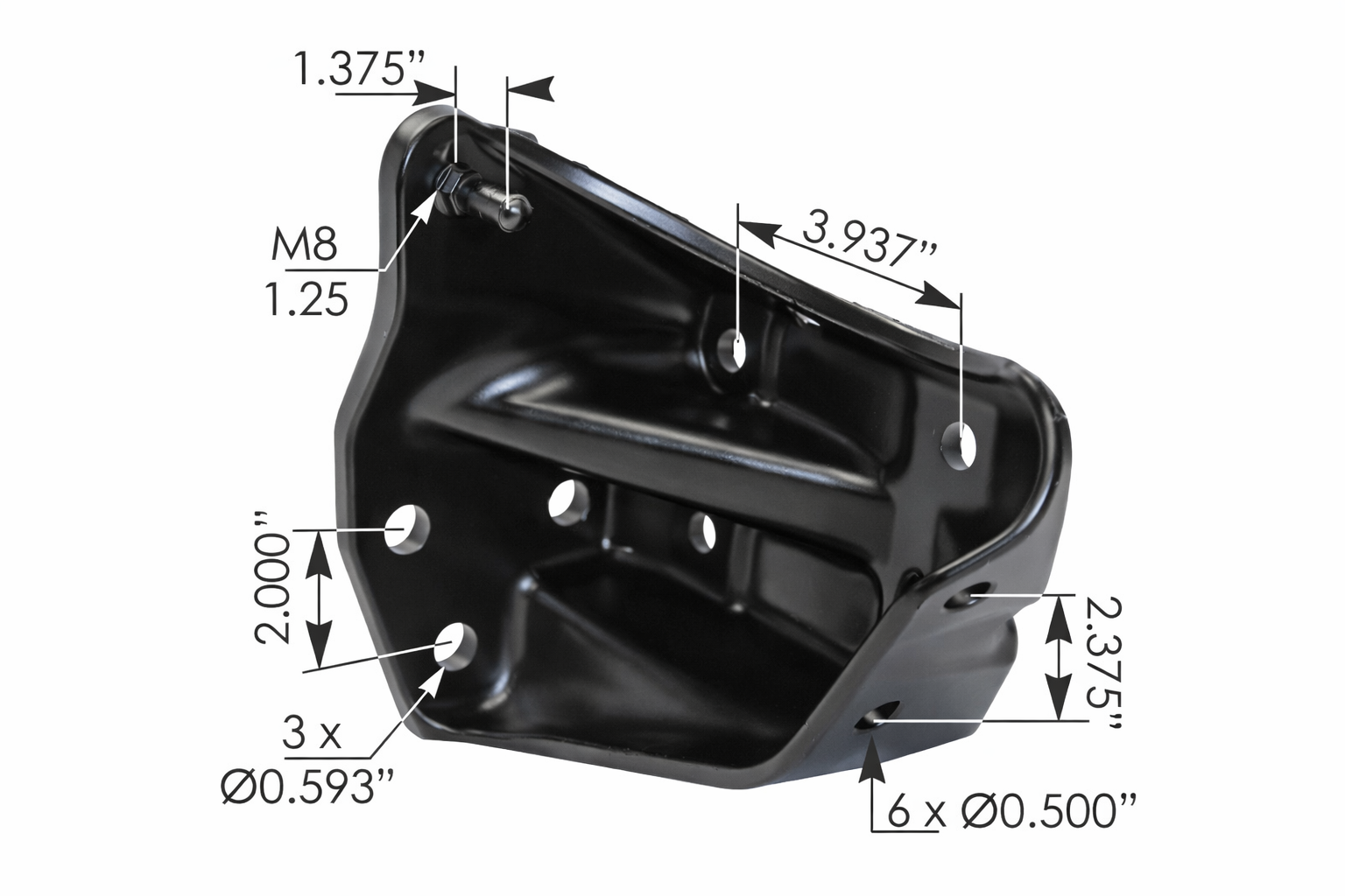 Bumper Support LH for Freightliner Cascadia P3 – Left Side Mount Bracket – Compatible with OEM A2127963000 A2127963002 A2128565000