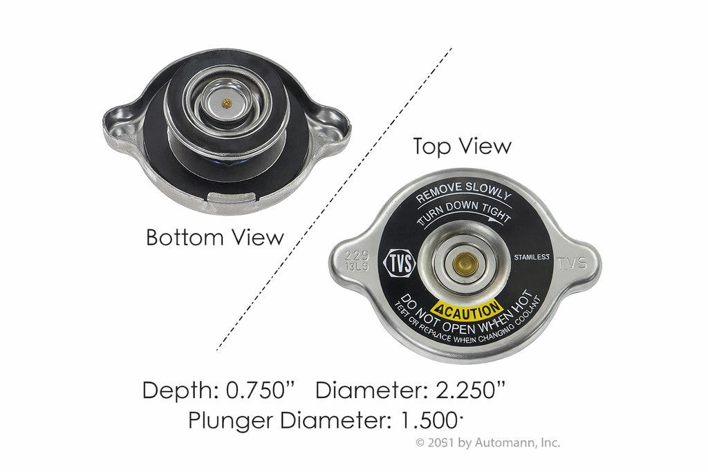 Radiator Cap 13LB for Universal Applications – Cooling System Pressure Cap – Compatible with OEM 31527