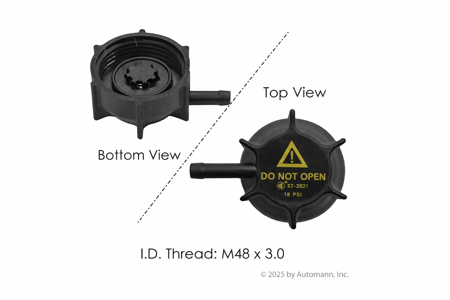 Surge Tank Cap for Mack Volvo – Cooling System Pressure Cap – Compatible with OEM 20968843 21314359