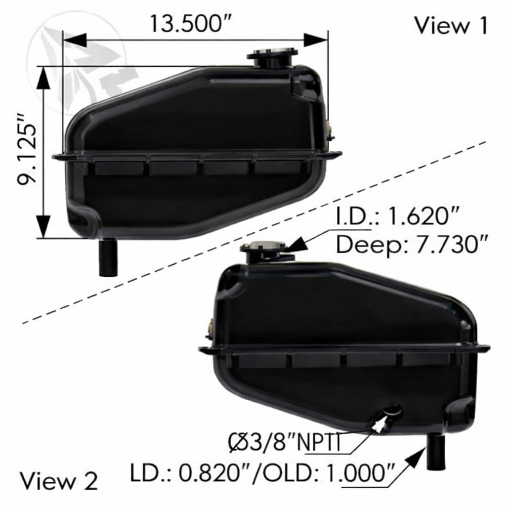 Coolant Reservoir for Freightliner FLD – Heavy Duty Reservoir – Compatible with OEM T1555 VMLT1555J