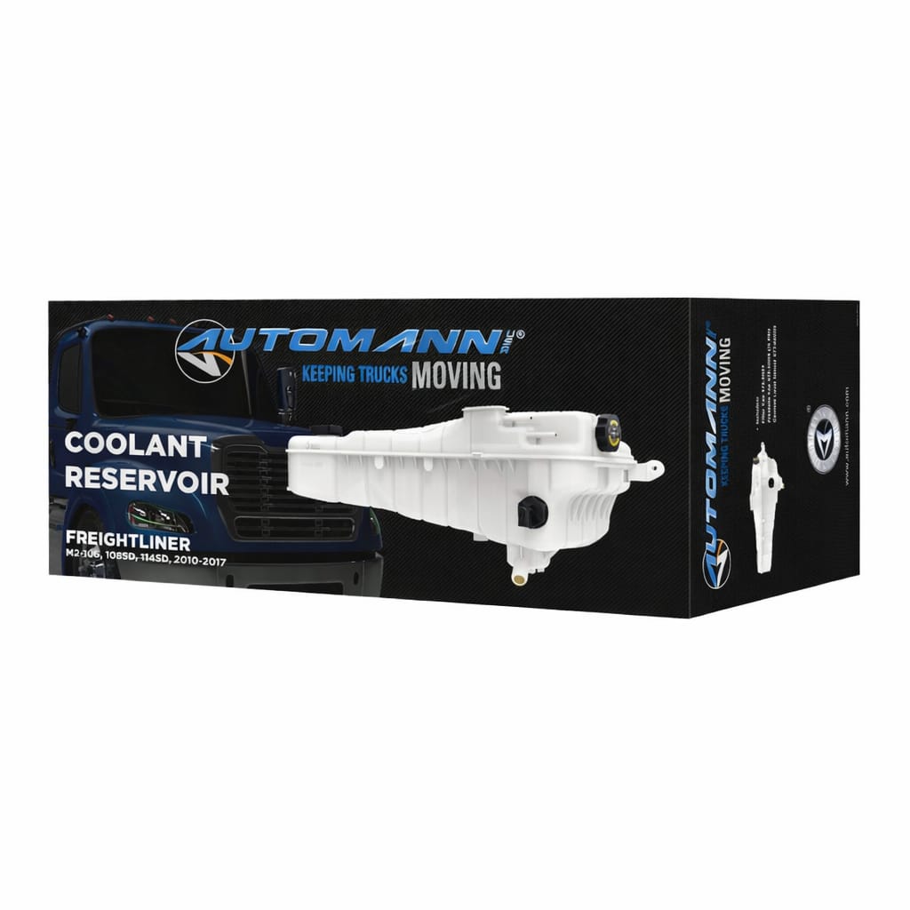Coolant Reservoir for Freightliner M2-106 108SD 114SD 2010-2017 – Includes Sensor 577.46605 and Caps 572.2002 572.2032 – Compatible with OEM A0528531000 A0528531001