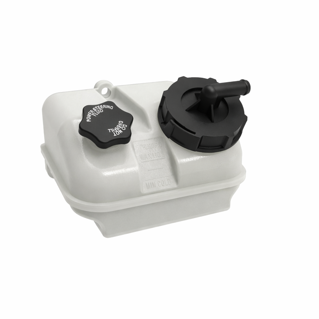 Power Steering Reservoir 2 Quart for Freightliner M2 2008-2014 Cascadia 2008-Up – Includes 572.4005 572.4010 Caps and 575.1131-F Filter – Compatible with OEM A1414796003 A1419133000