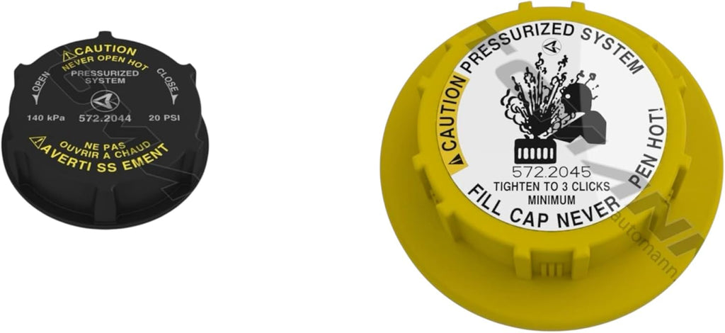 Freightliner M2-106 Coolant Reservoir Cap Set, 21 LB, 2018-Newer, Side and Top Caps