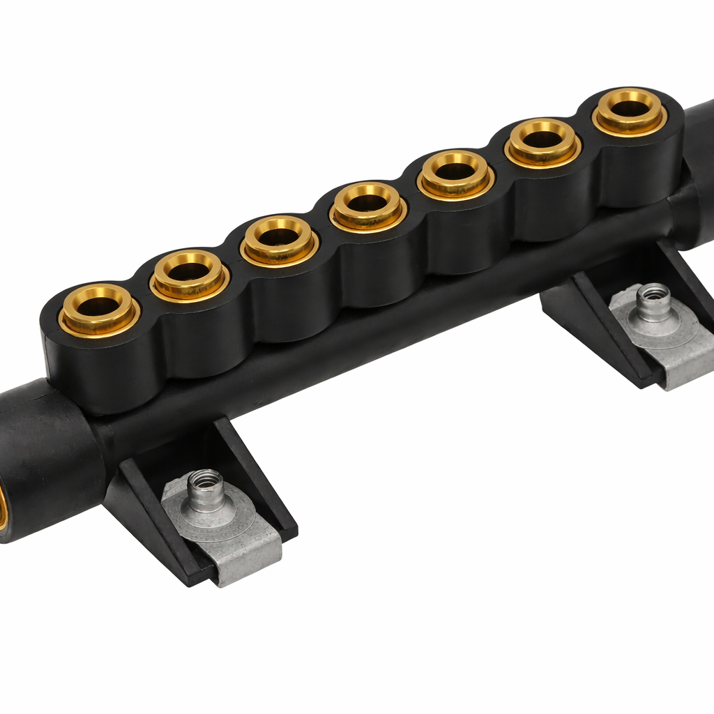 Air Manifold for Freightliner – 2× 3/8 in PLC Ports, 6× 1/4 in PLC Ports – Compatible with OEM A1217564000