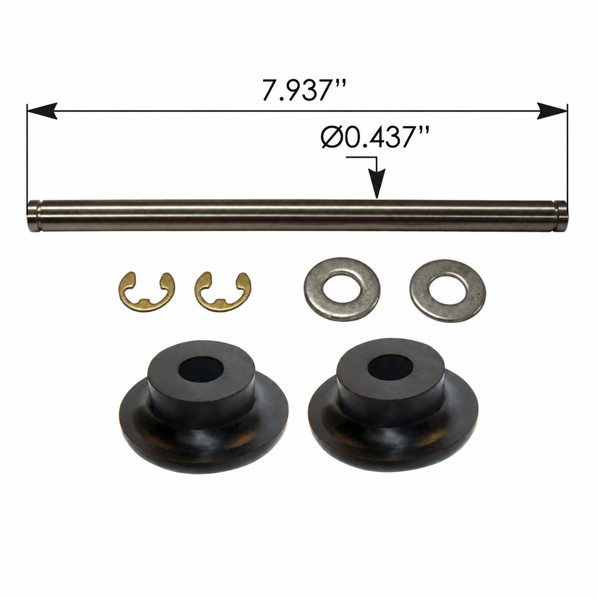Exhaust Clamp Assembly Mount 5in Stack Compatible with Peterbilt 388 & 389 – Includes Exhaust Bushing Kit & Exhaust Mount – M161033005