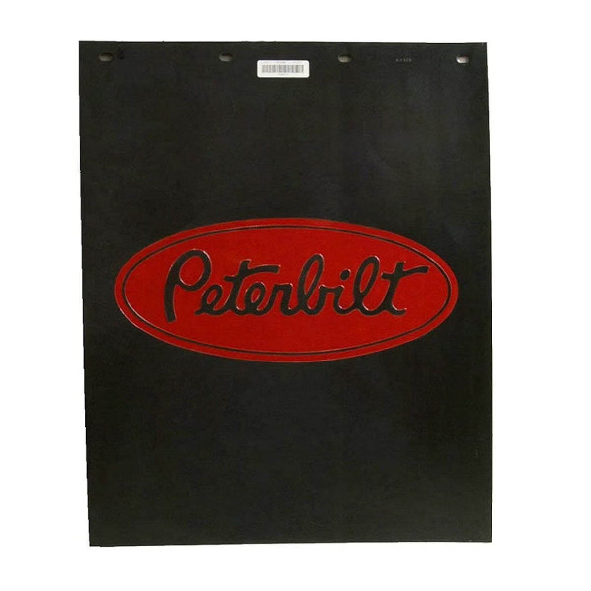 Semi Truck Mud Flaps Compatible with Peterbilt Trucks – 24in x 30in Black with Red Logo – 1 Pair