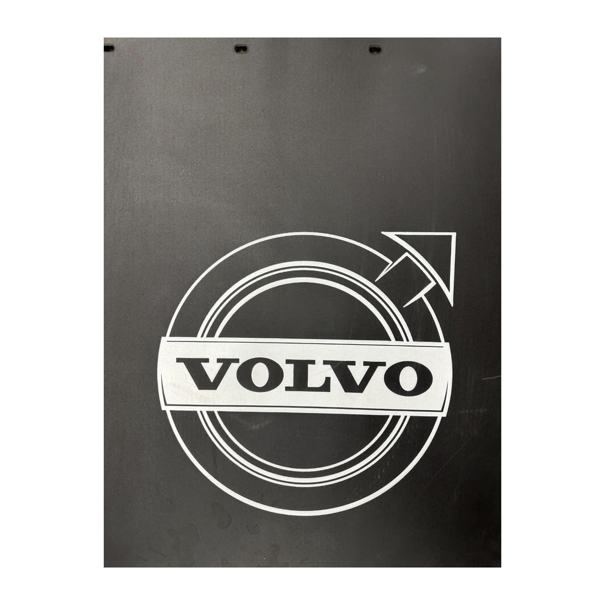 Semi Truck Mud Flaps 24in x 30in Compatible with Volvo Trucks – Black with White Logo – 1 Pair