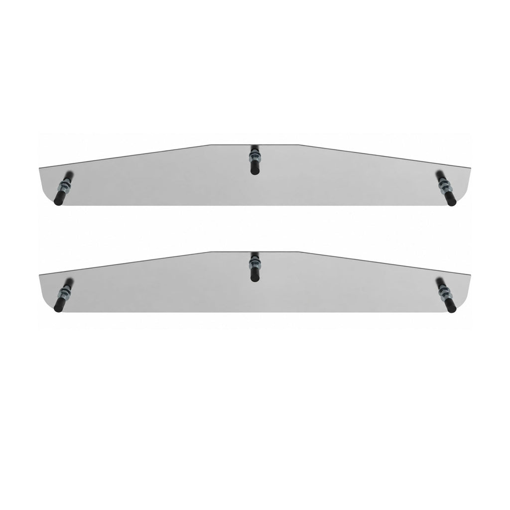 Mud Flap Bottom Plate Chrome Pair 24in x 4in – Mud Flap Weight with Welded Studs
