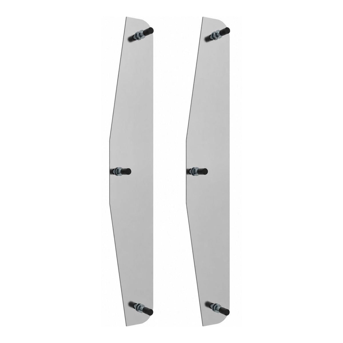 Mud Flap Bottom Plate Chrome Pair 24in x 4in – Mud Flap Weight with Welded Studs