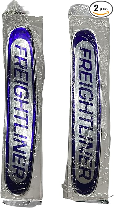 Semi Truck Grill and Hood Emblem Logo Sticker Freighliner Purple Color 1 Pair