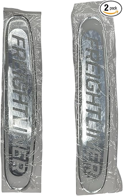 Semi Truck Grill and Hood Emblem Logo Sticker Freighliner White Color 1 Pair