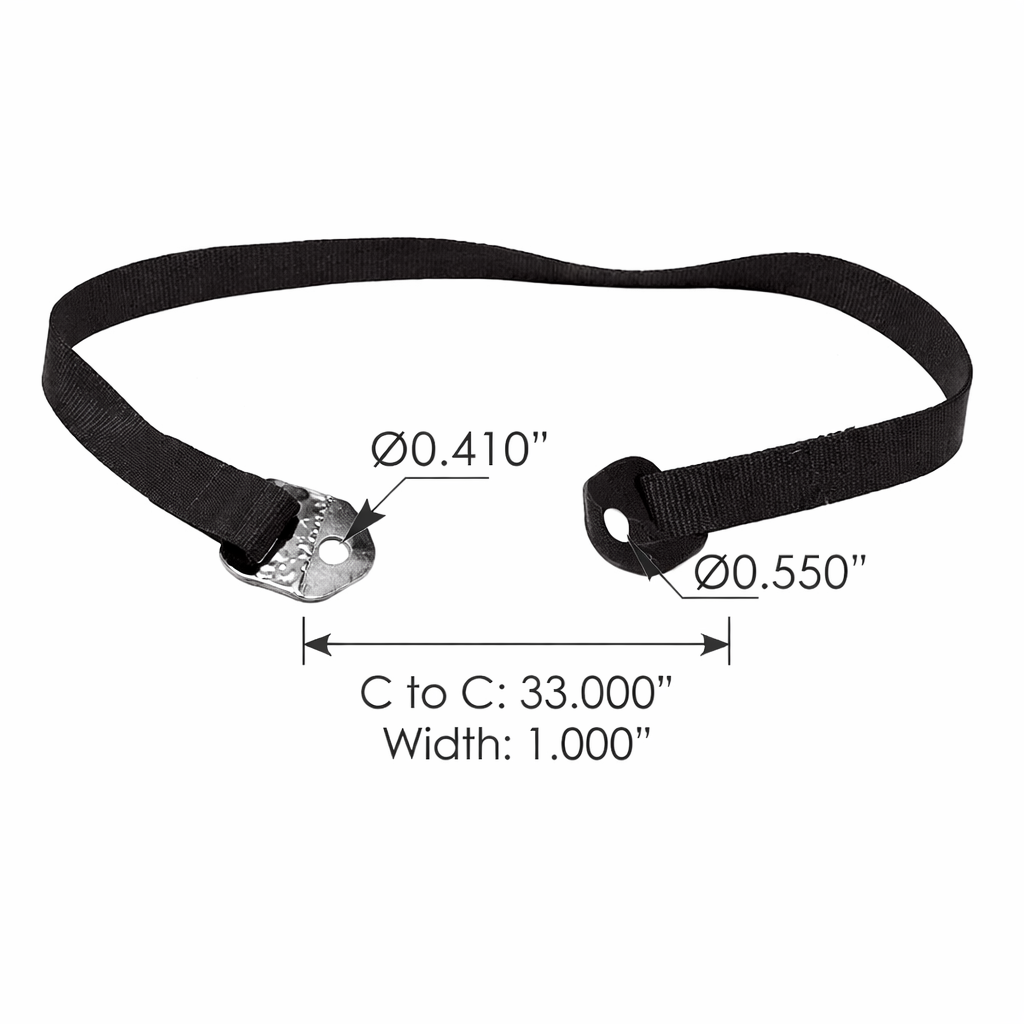 Hood Strap 33in 838mm for Freightliner Columbia 2001-2017 – Heavy Duty Hood Restraint Strap – Compatible with OEM A1712994002