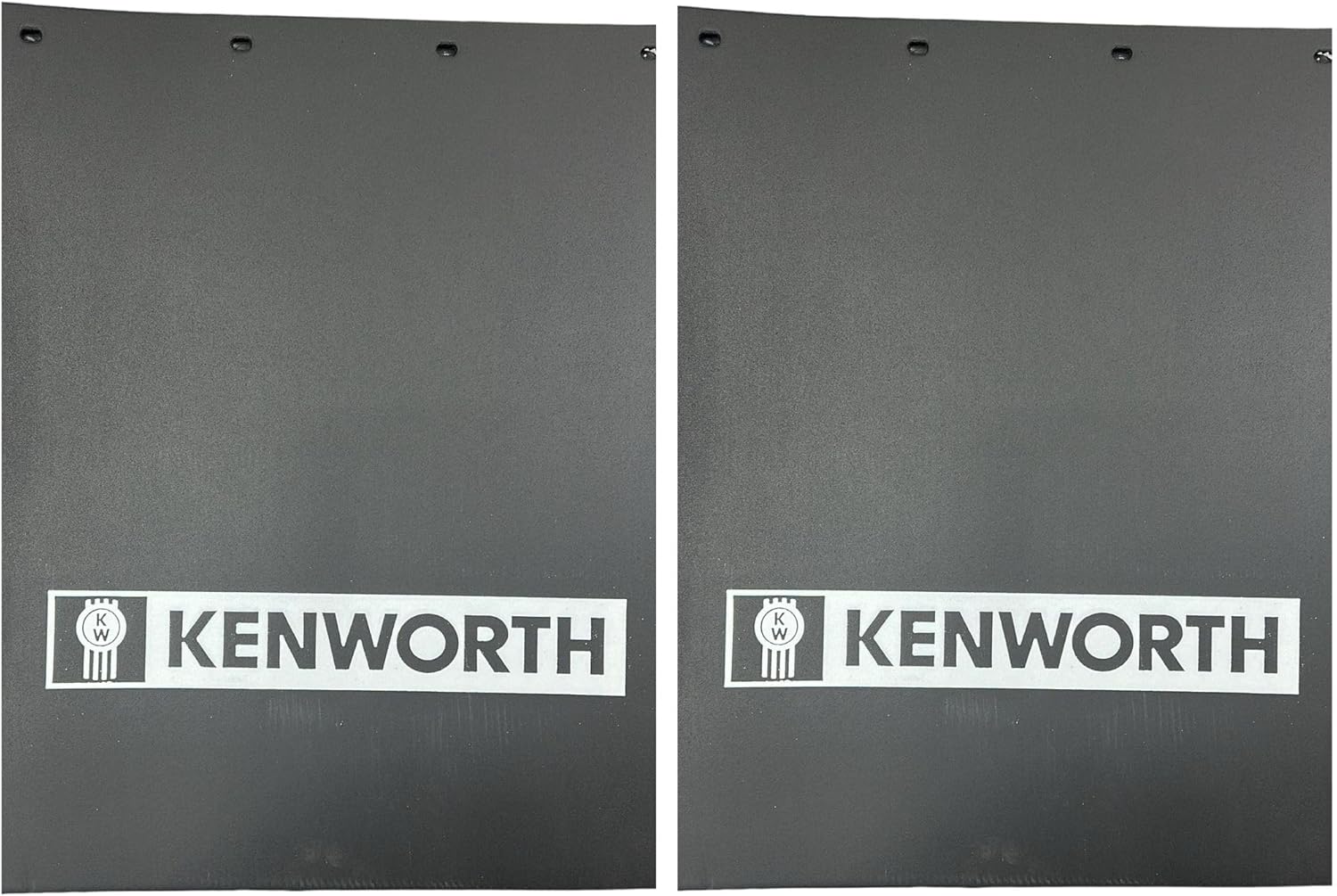 Compatible with Kenworth Semi Truck Mudflaps, Black White Logo, Heavy Duty, 24x30 Inches, 1 Pair
