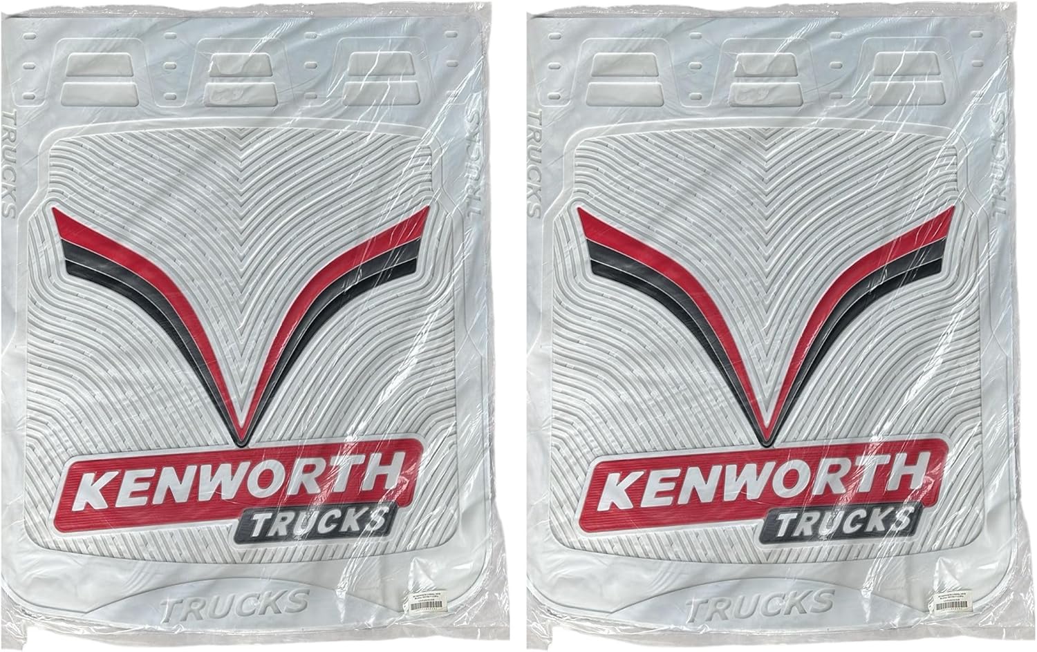 Compatible with Kenworth Semi Truck Mudflaps, Black Red White Logo, Heavy Duty, 24x30 Inches, 1 Pair