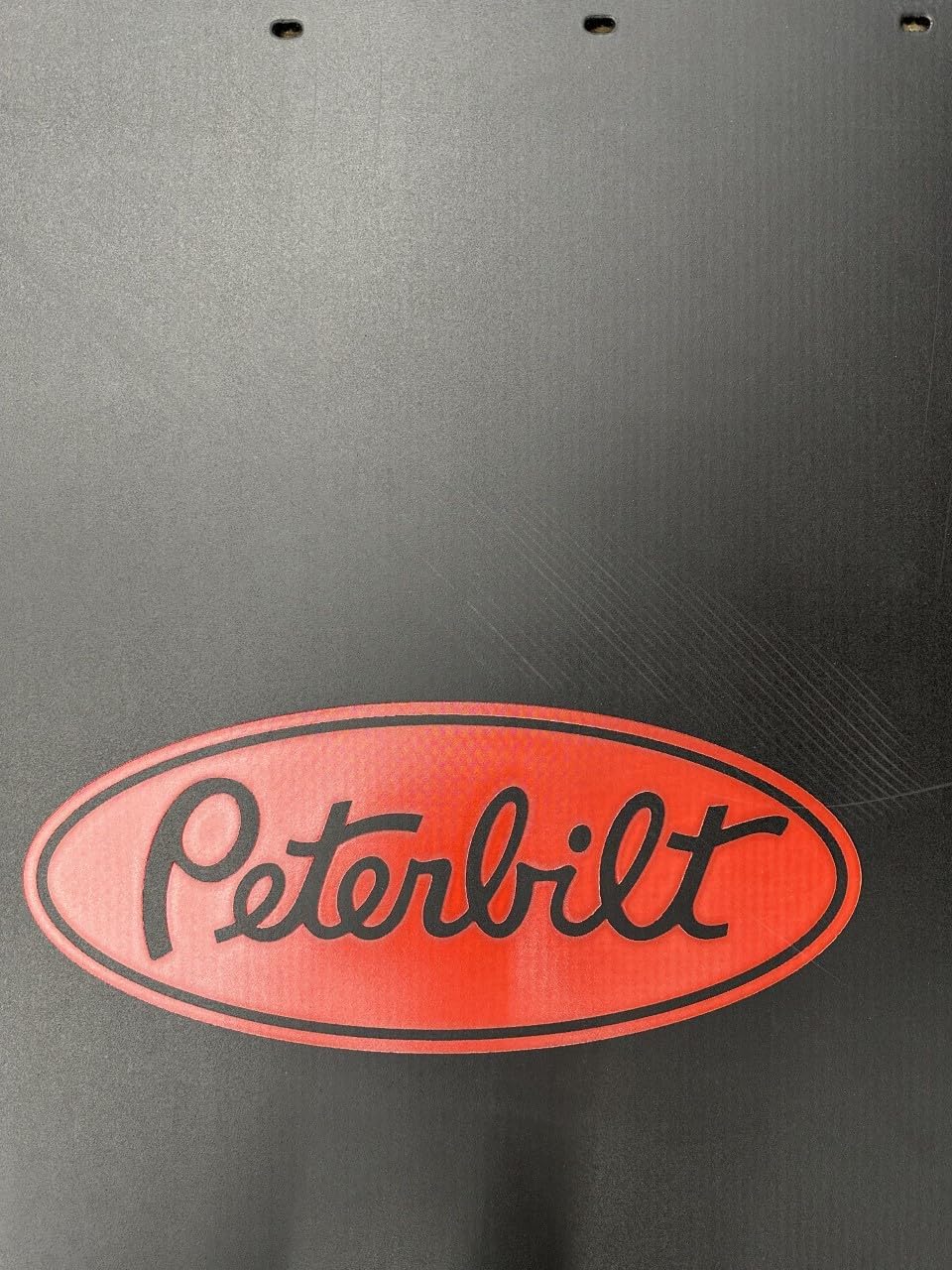 Semi Truck Mudflaps Compatible with Peterbilt, Black with Red Logo, Heavy-Duty, 24x30 Inches, 2-Pack