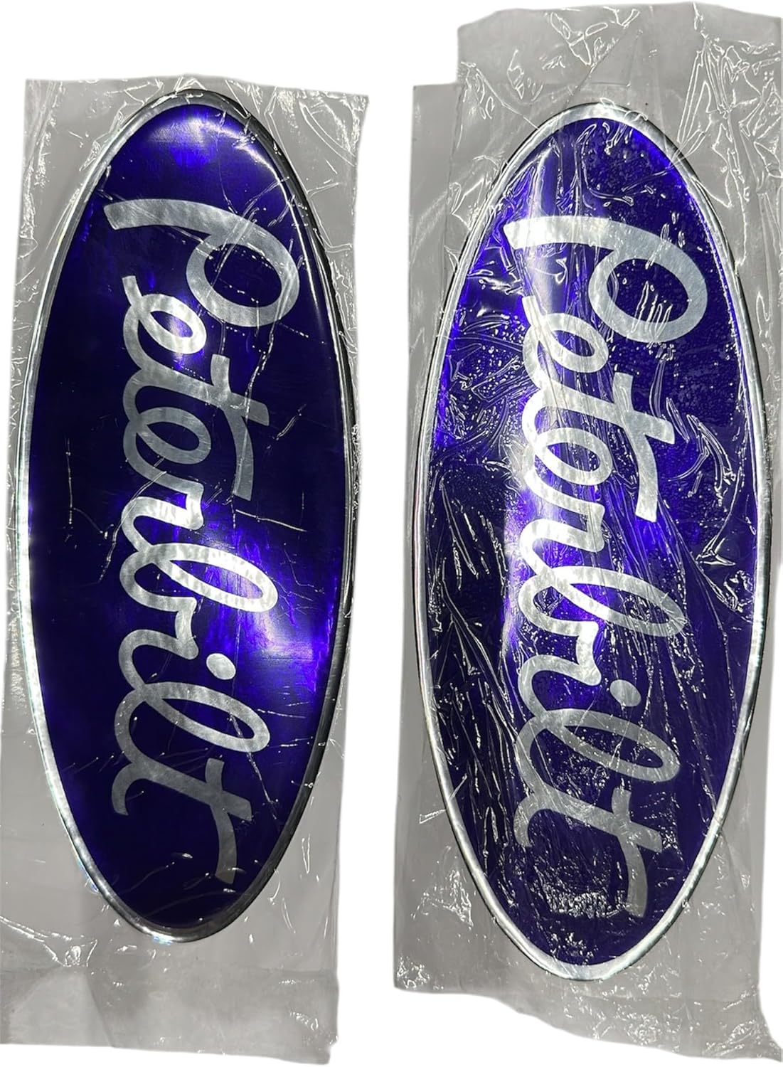 Semi Truck Grill and Hood Emblem Logo Sticker Compatible with Peterbuilt Purple Color 1 Pair