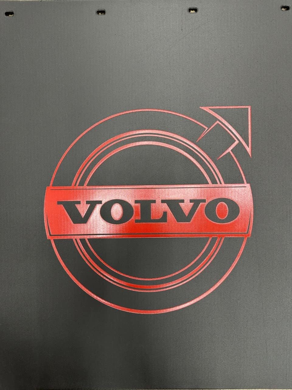 Aftermarket Semi Truck Compatible with Volvo Mud Flaps 24 x 30 Black Mudflaps Red Logo 1 Pair